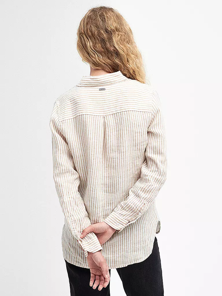 BARBOUR Leinenhemd MARINE beige