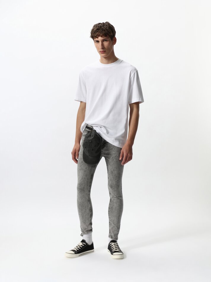 Calça jeans super skinny - Cinza claro