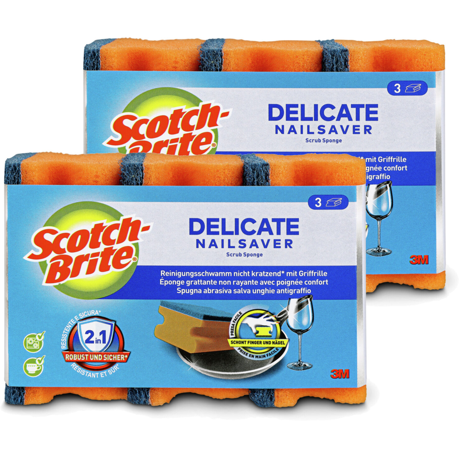 Scotch-Brite Synthetikschwamm Delicate 2x3 Stück