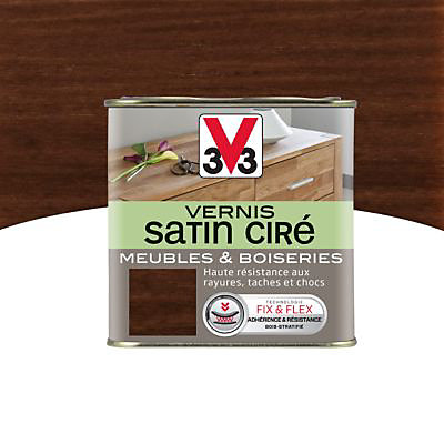 Vernis meubles et boiseries V33 Satin ciré chêne foncé satin 0,5L