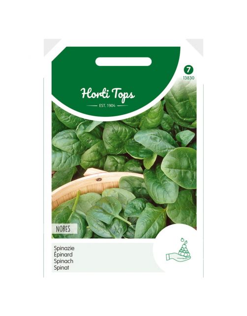 Hortitops Spinazie Nores - Type Viking - Rondzadig - Groentezaden - 250 g