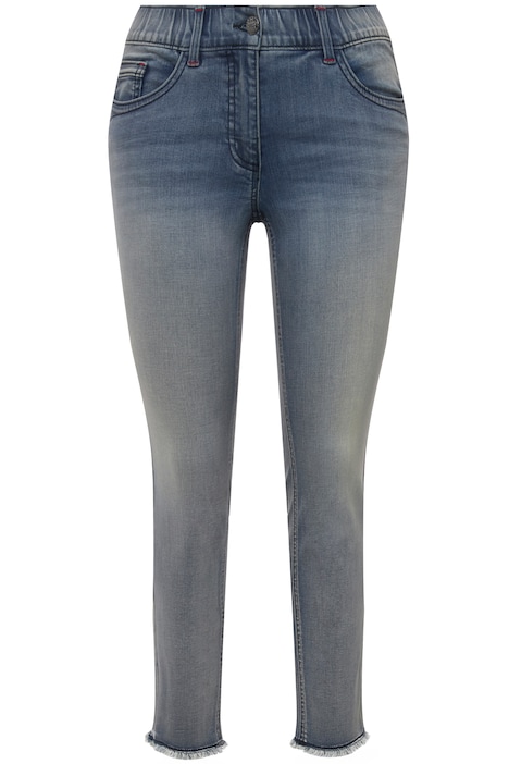 Jeans Sarah, Fransensaum, schmales Bein, Elastikbund