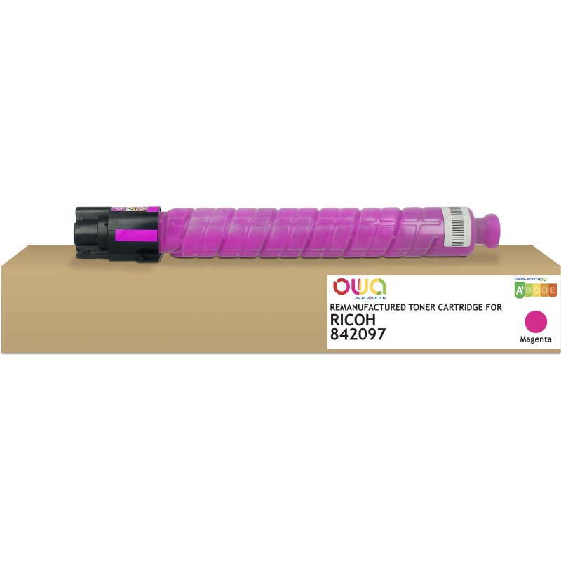 Toner remanufacturé OWA - standard - Magenta - pour RICOH 842097, RICOH 842097