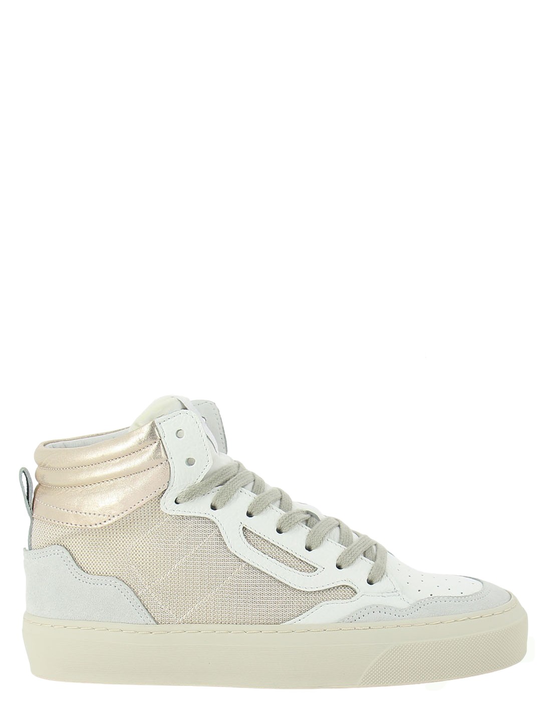 semerdjian baskets montantes femme trevo 7538 cuir blanc