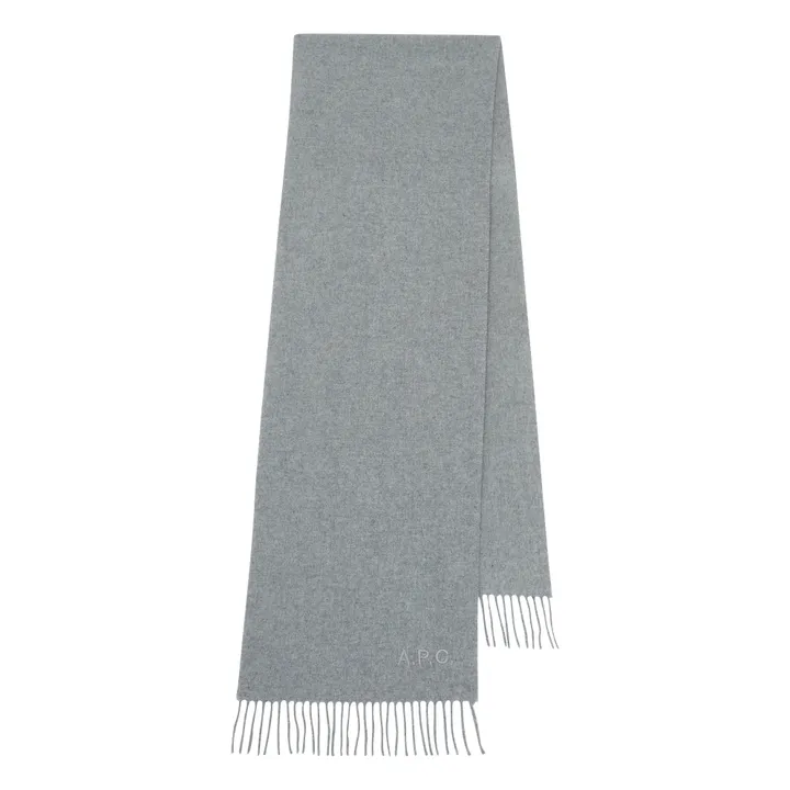 A.P.C. Echarpe Ambroise Brodée Laine | Gris chiné