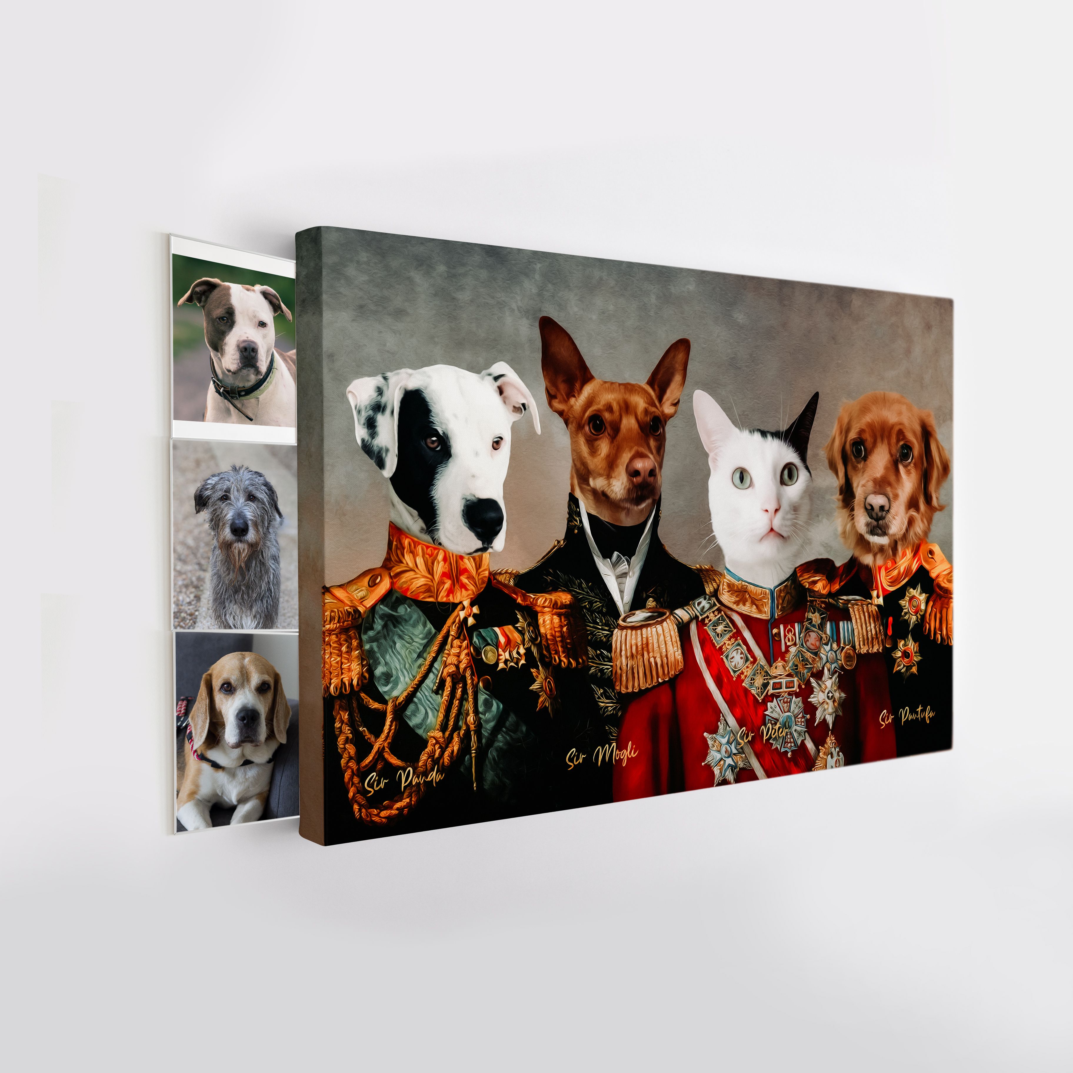 Retrato personalizado de animal de estimação em tela Royalty3