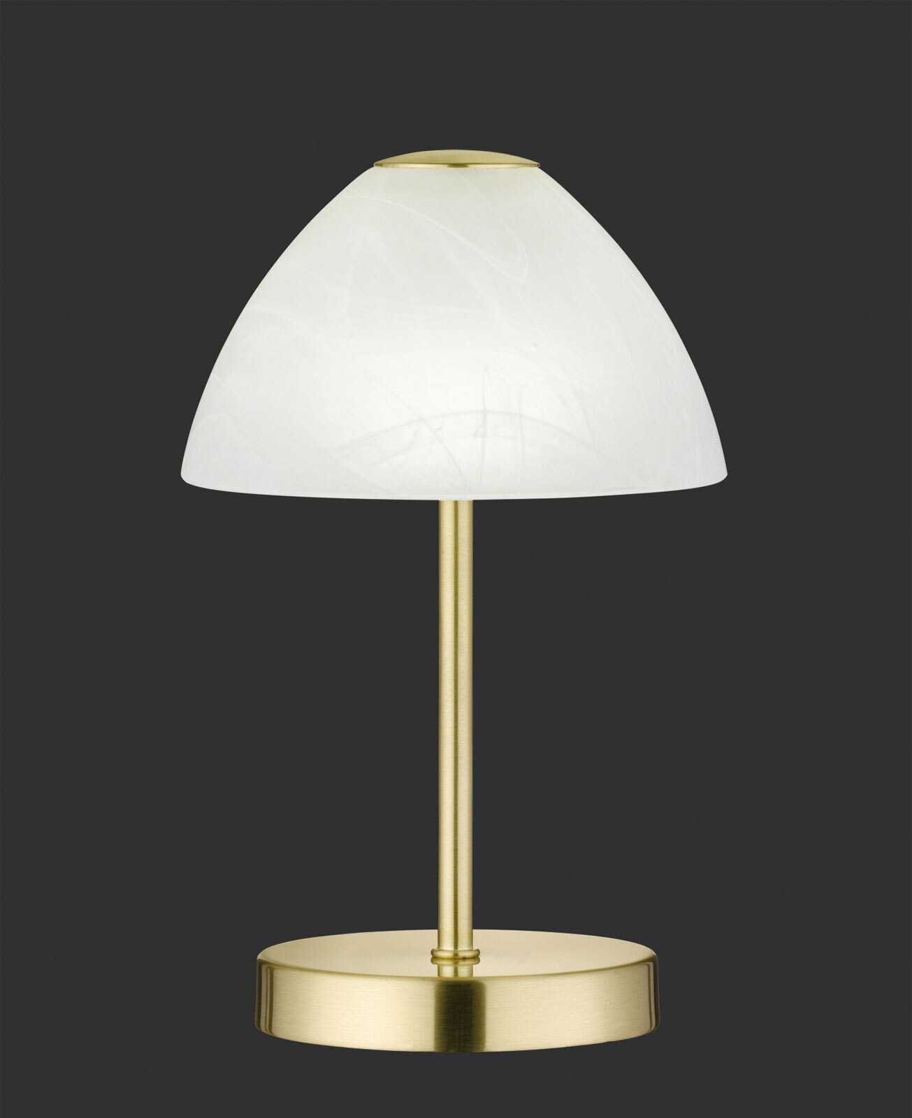RL LED Tischlampe QUEEN 24 cm Glas/Metall messingfarbig