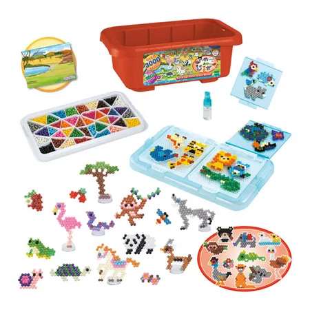 Aquabeads Bastelbox Safari-Set, über 4500 Bastelperlen