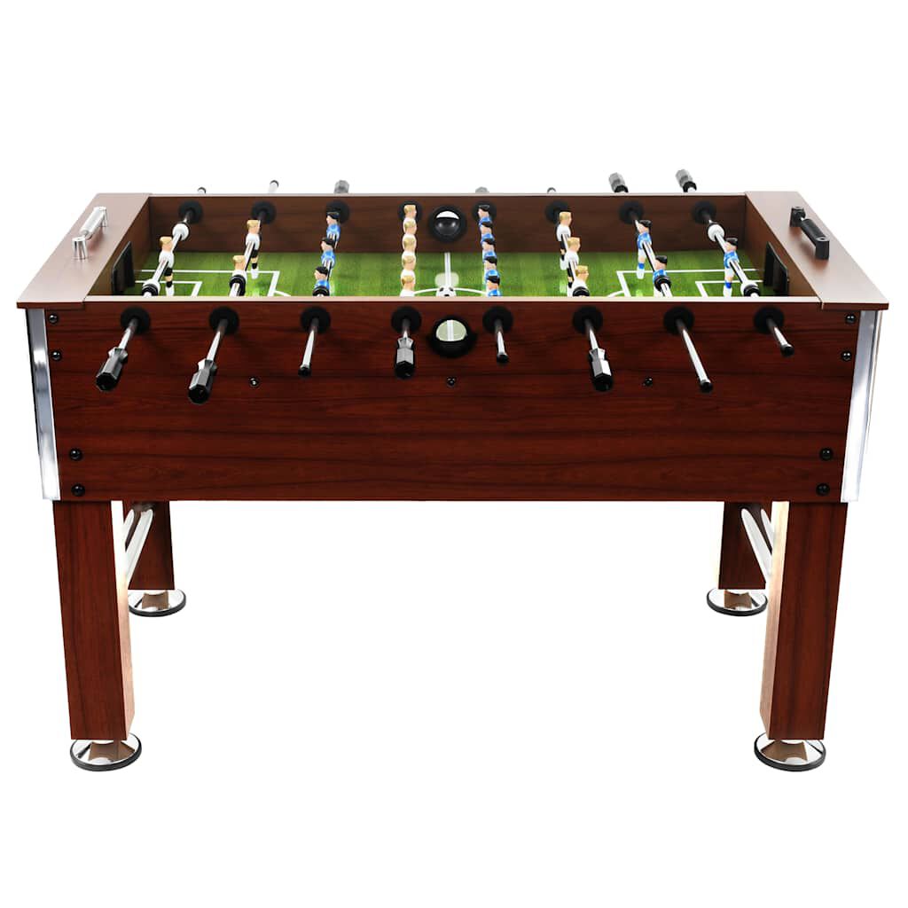 vidaXL Tafelvoetbaltafel, staal, 60 kg, 140x74,5x87,5 cm, bruin