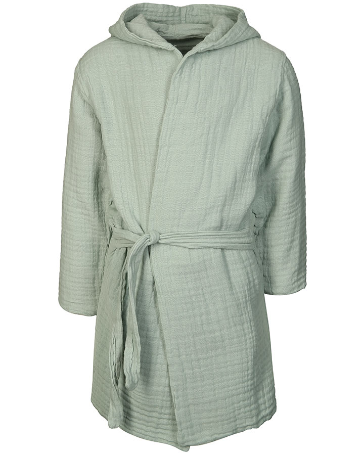 Bademantel MUSLIN in aqua