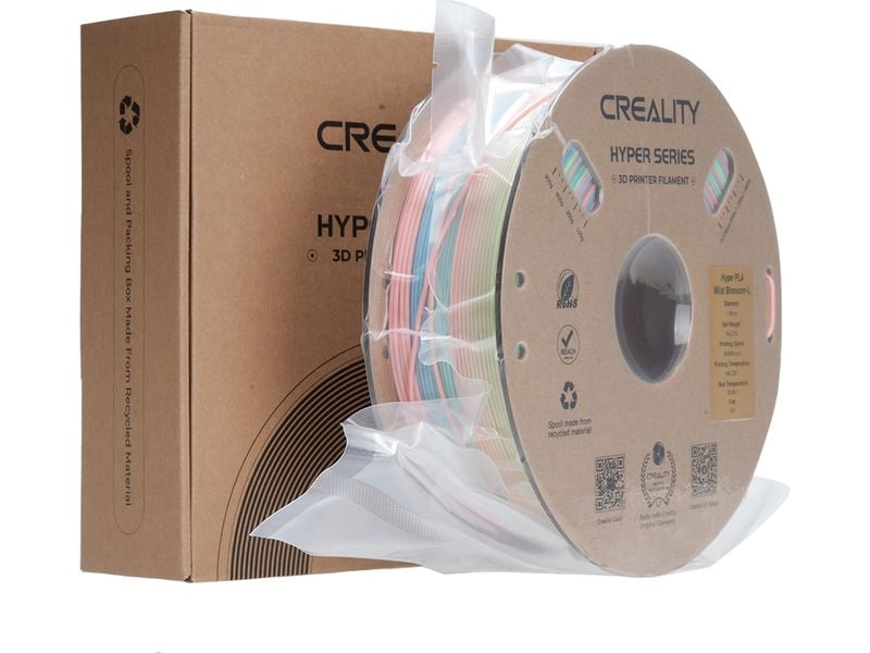 Creality Filament PLA Hyper, Regenbogen Wilde Blüten, 1.75 Hochwertiges 1.75 mm PLA Hyper Filament für 3D Drucker