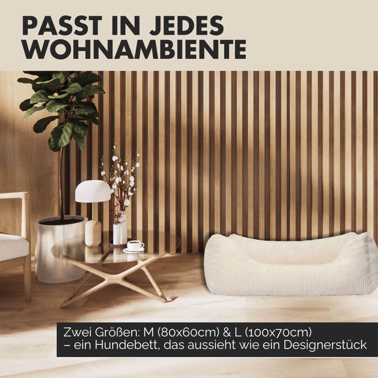 PAW WOW Hundebett ANTON Cord Beige M