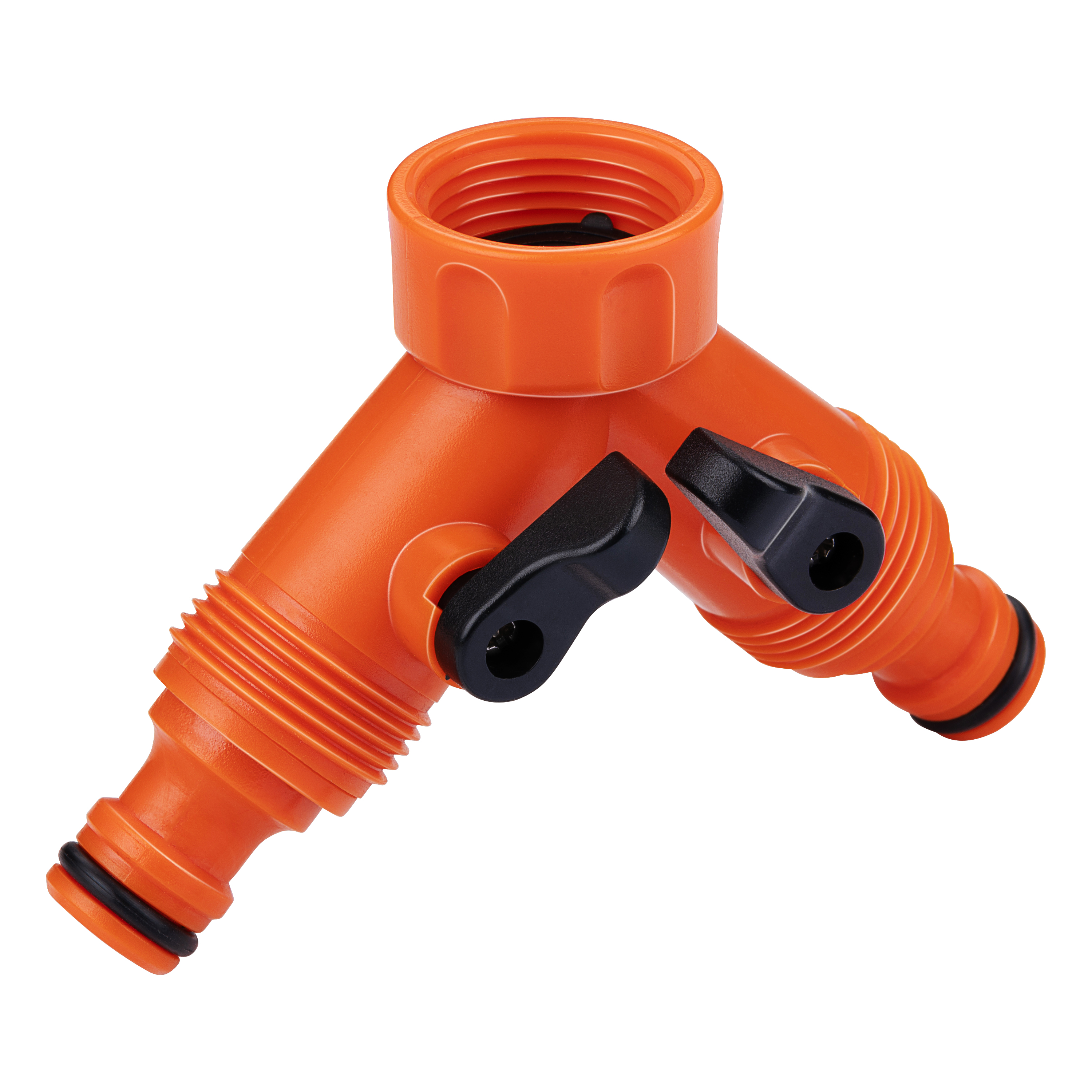 Wasserverteiler 2-Wege orange/schwarz