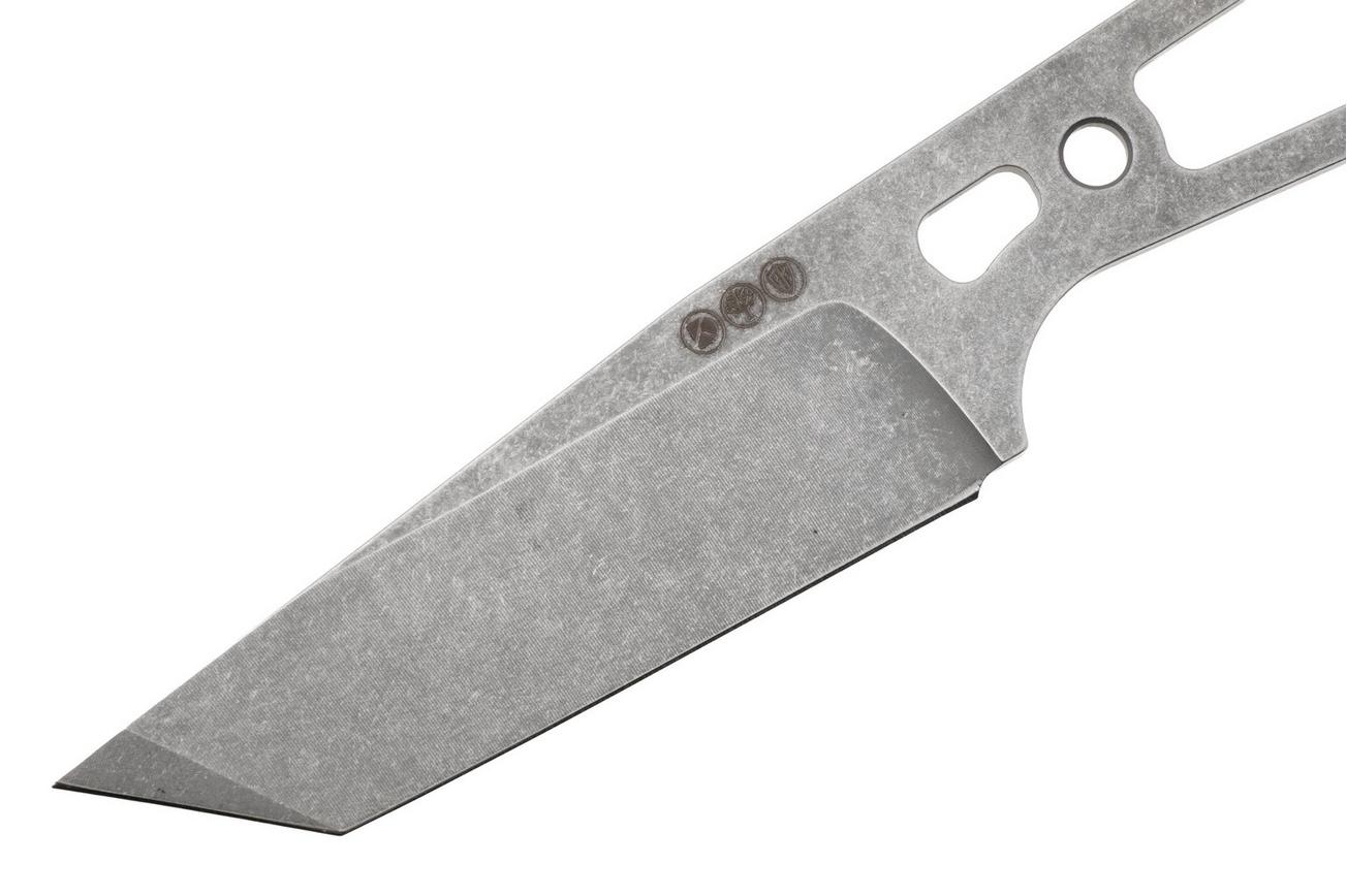 Daily Customs AK1 P10016286, Stonewashed Böhler N690 American Tanto, vaststaand mes