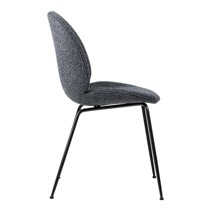 Gubi - Beetle Dining Chair Frontpolsterung (Conic Base), Schwarz / Enzo Degli Angiuoni (0023)