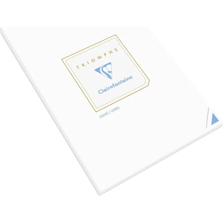 Bloc de Correspondance Triomphe 50 Feuilles Lignées Blanches A5-14,8x21 cm - 90g/m2 - Blanc