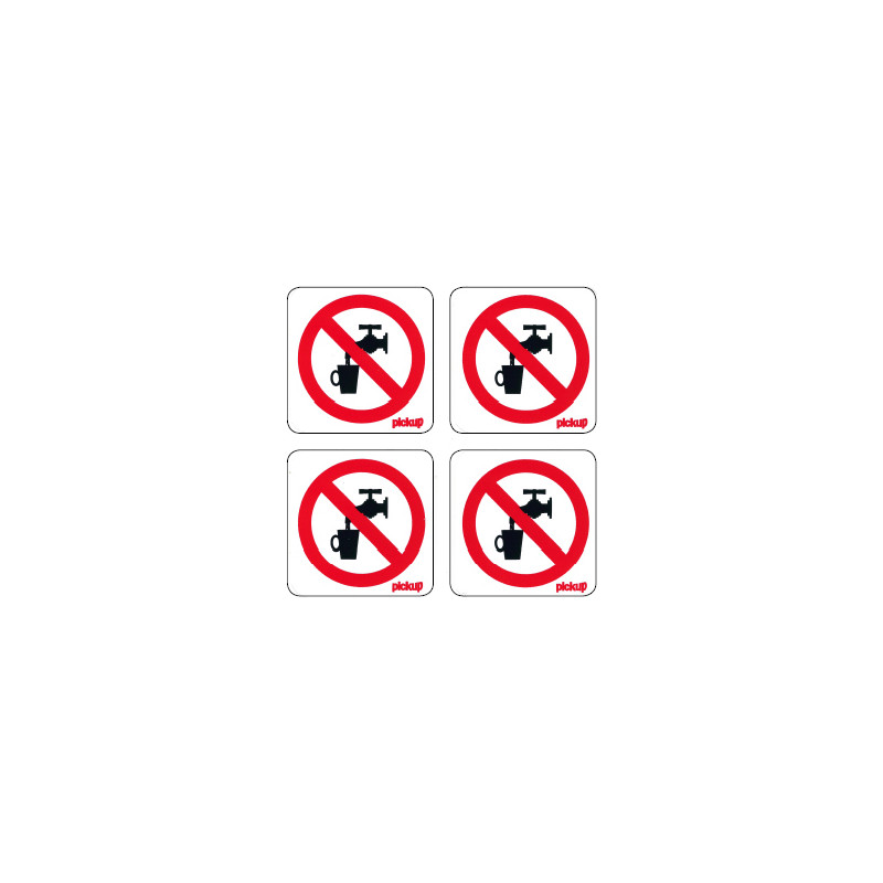 Sticker geen drinkwater 5x5cm*