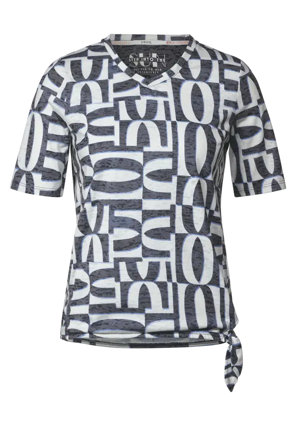 Burnout Print T-Shirt - universal blue