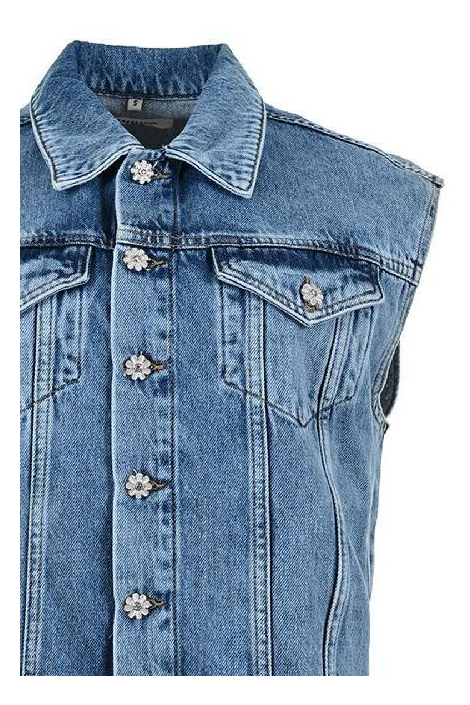 Dnm pure blauwe dames gilet
