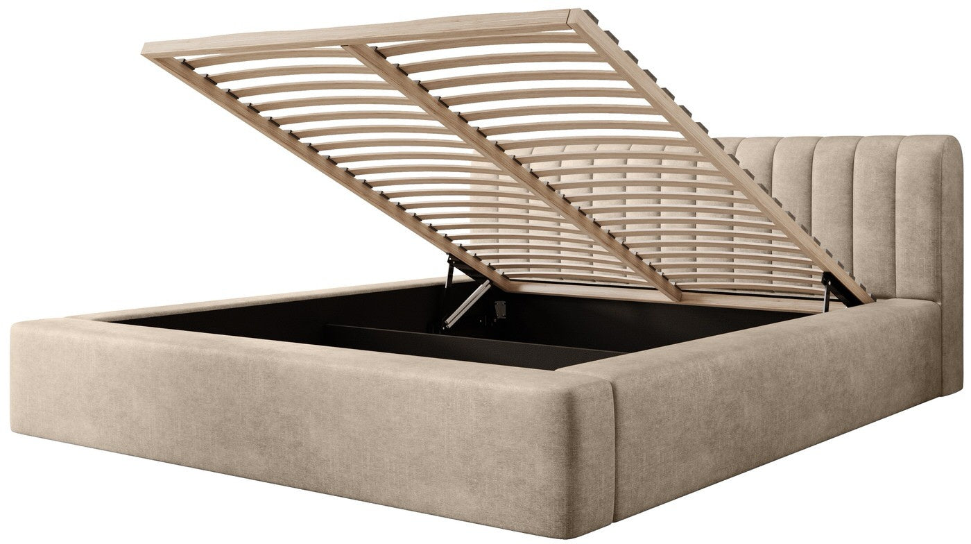 Trae Mobler Amira 160 x 200 cm Gestoffeerd Bed Zand