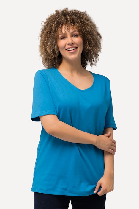 Shirt, doppellagige Vorderseite, Slim, Rundhals, Halbarm