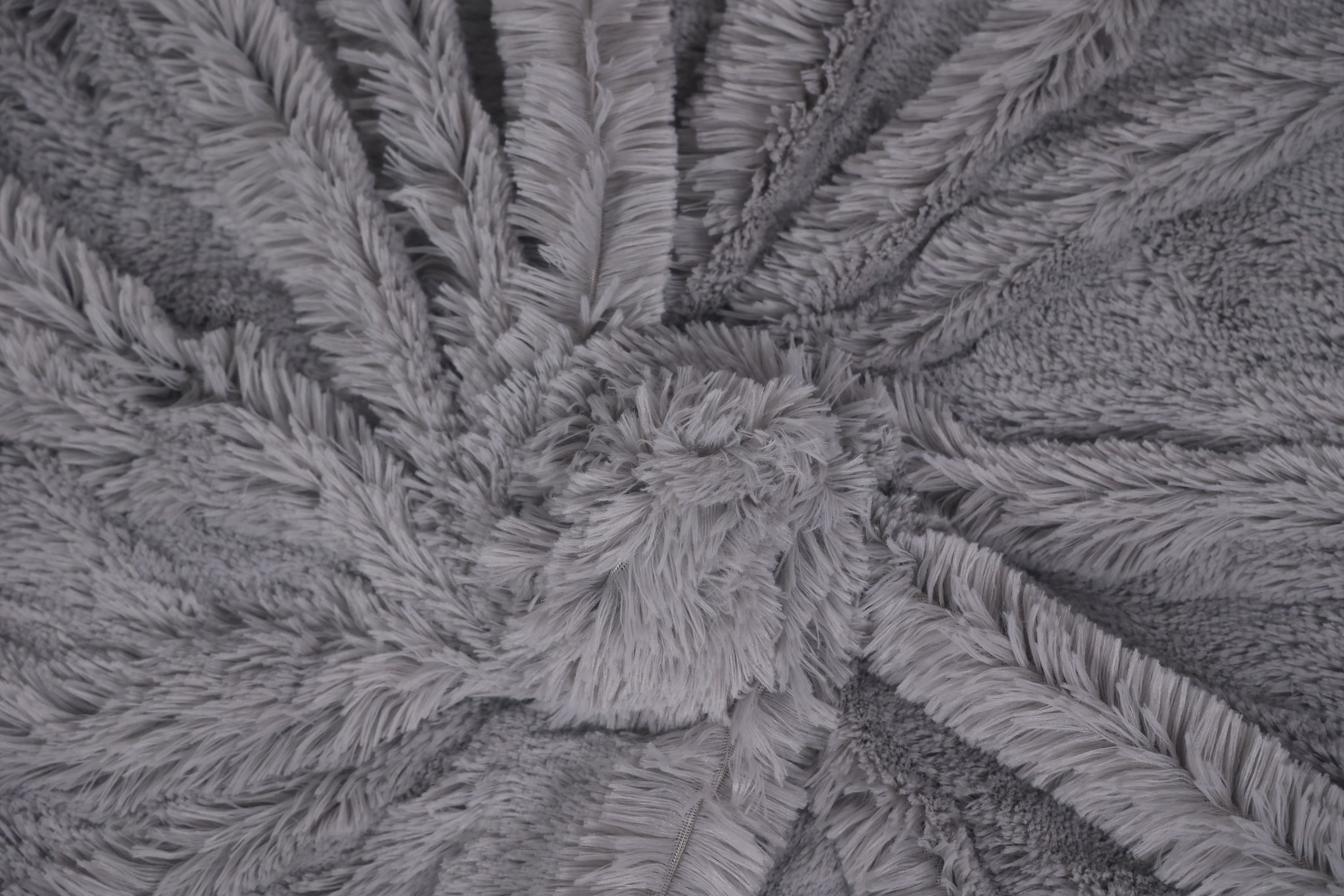 Kuscheldecke Kunstfell 200 x 220 cm hellgrau