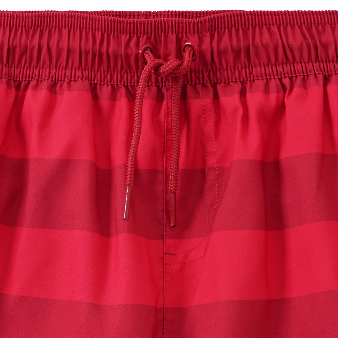 Famy Jungen Badeshorts mit Streifen dunkelrot / hellrot