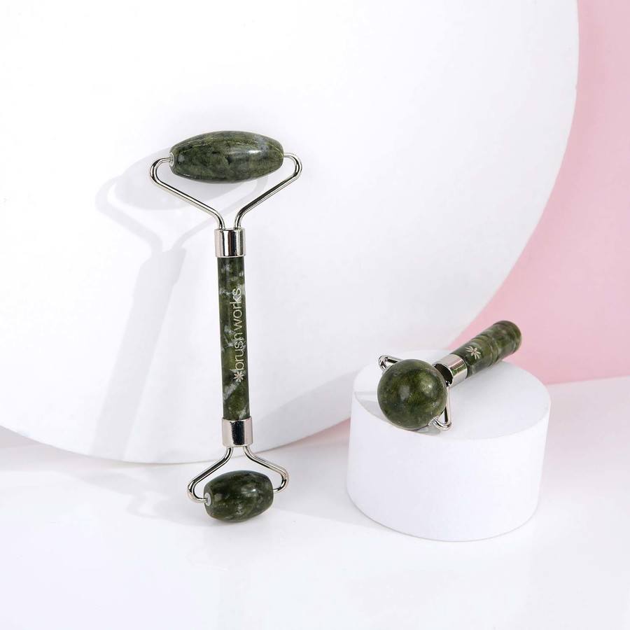 Brushworks Jade Roller & Globe Set 2pcs