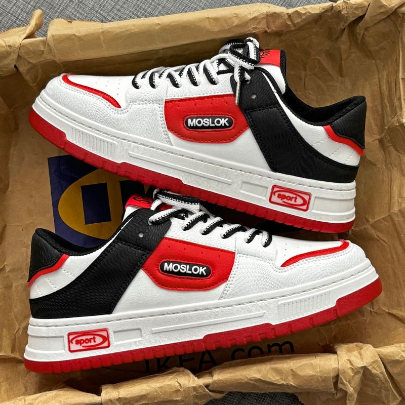 HANO - Veterschoenen met letters en platform
