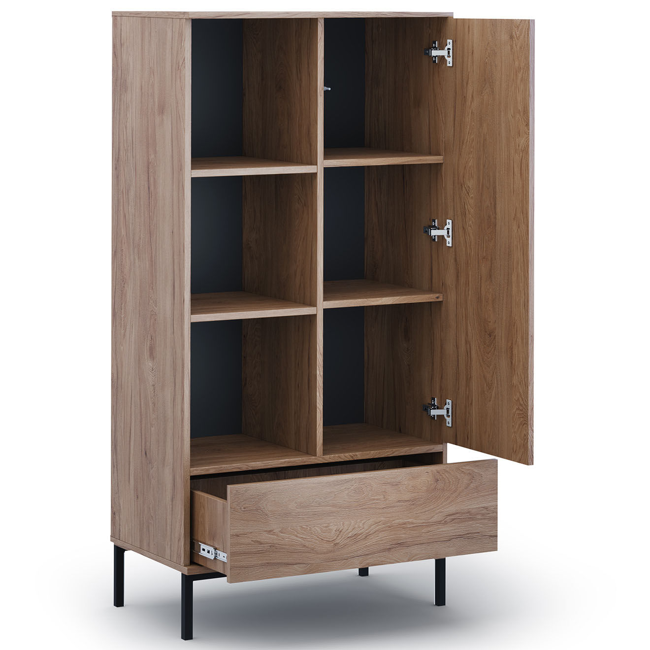 Cosmopolitan Design Bibliothèque Query brun - 70x41x140 cm