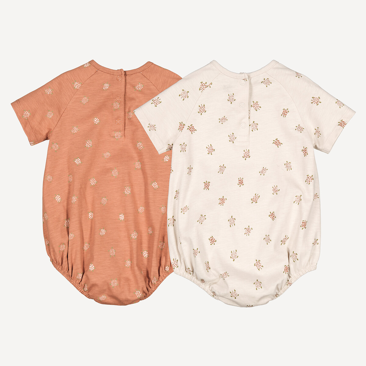 COLEÇÃO LA REDOUTE<br>Conjunto de 2 macacões, estampa de tartaruga