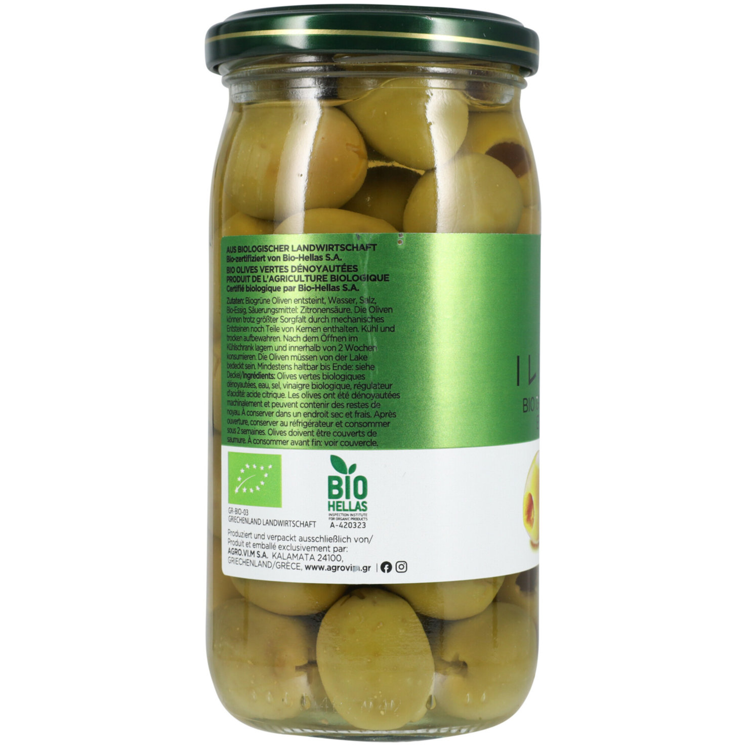 Iliada Bio Olives ohne Stein