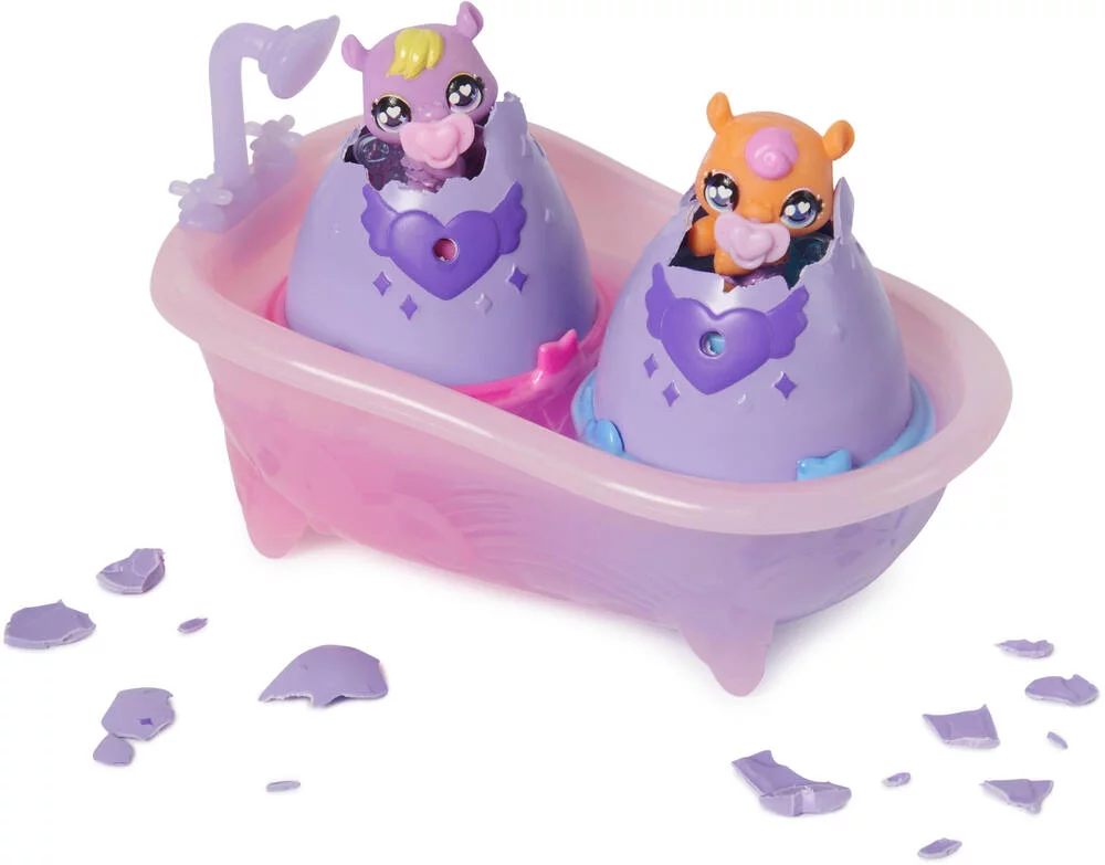 HATCHIMALS - PACK DE 2 HATCHIMALS ET DOUCHE COLOR CHANGE