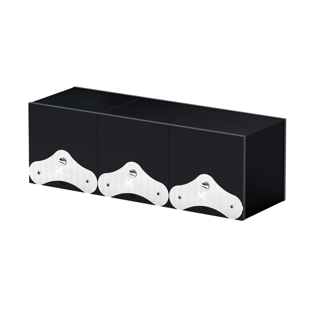 SwissKubik Masterbox Aluminium Schwarz - 3 Uhren