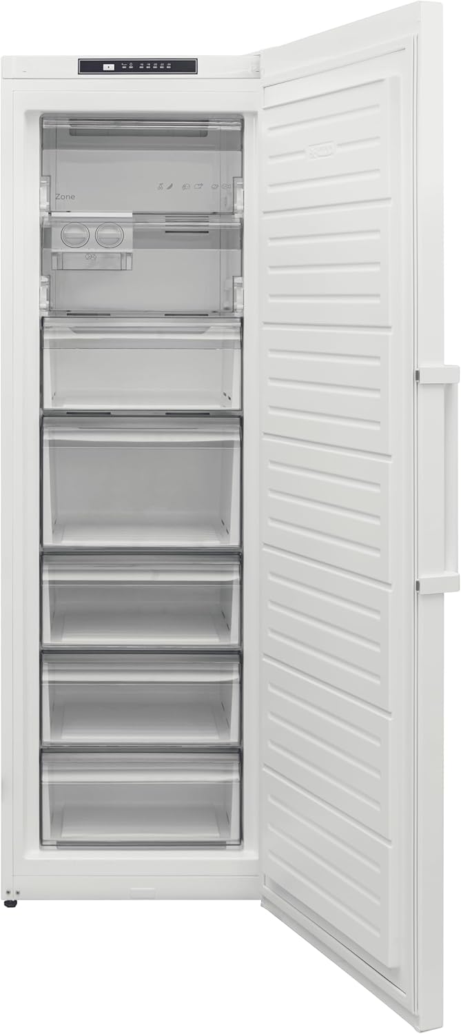 SHARP SJ-SC11CMXWD-EU Gefrierschrank freistehend 186 cm, EEK D, NoFrost, 279 L Gesamtvolumen, Twisted Ice Maker, Weiß