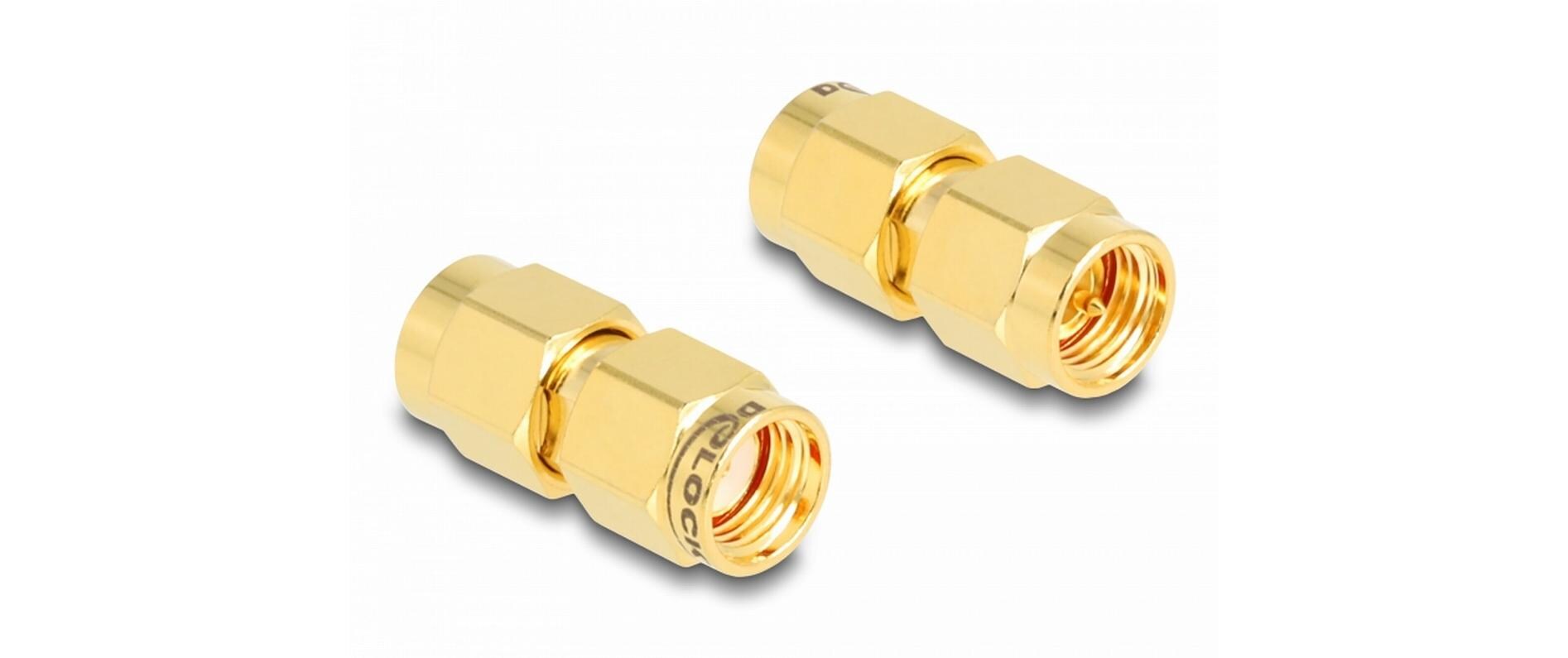 Antennenadapter C6801, RP-SMA Stecker (m) - SMA Stecker (m)Delock Adapter RP-SMA Stecker zu SMA Stecker C6801