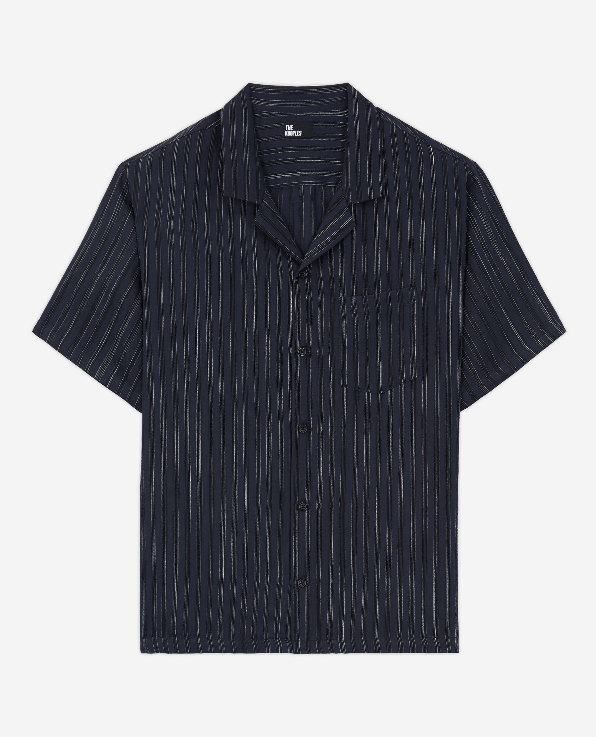 Chemise à rayures bleu marine