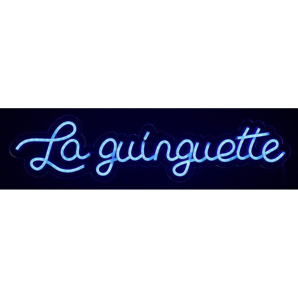 Néon LED La guinguette bleu 60x14cm