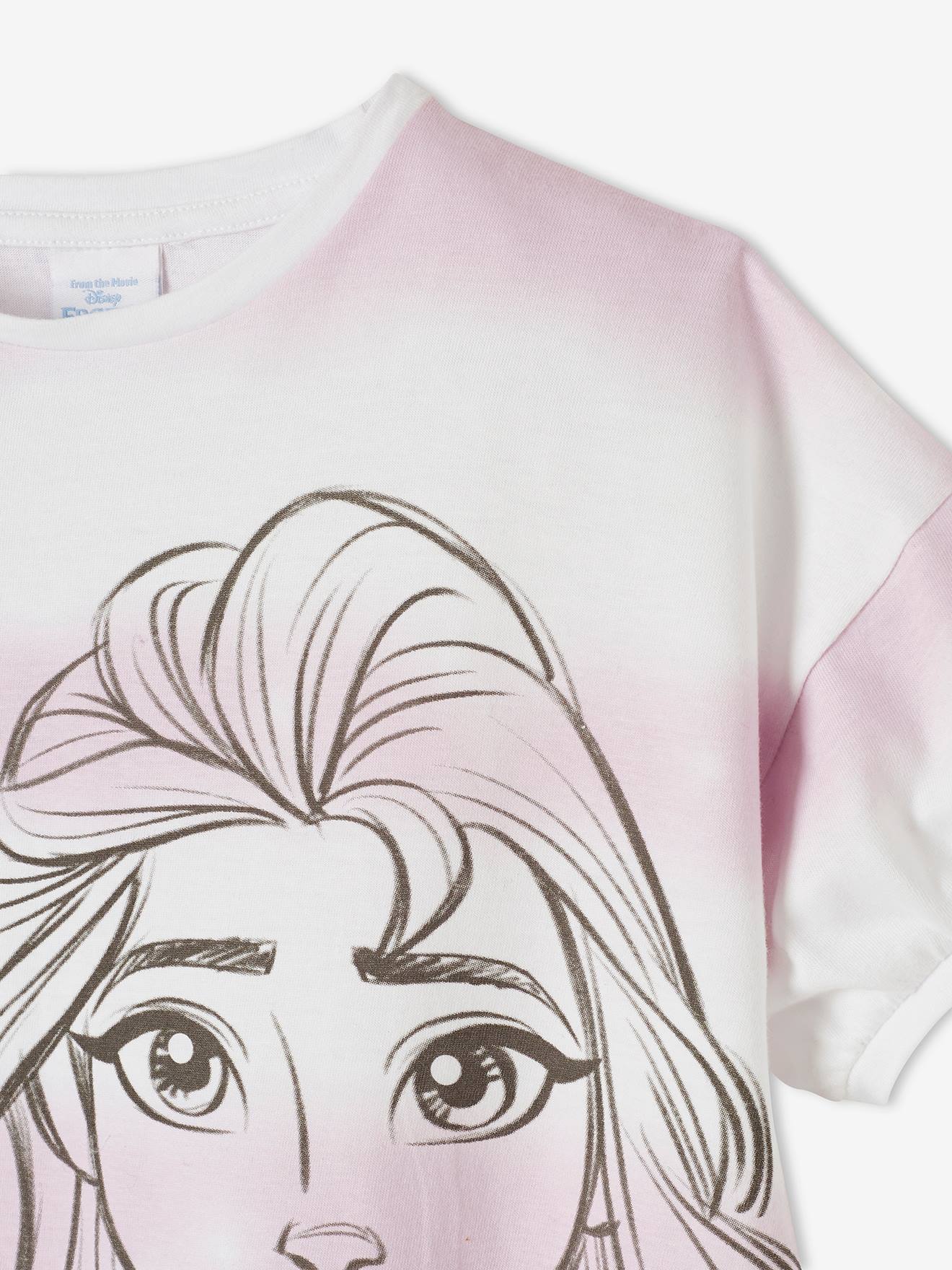 Camiseta DS® Frozen 2 lisa e branca com estampas.