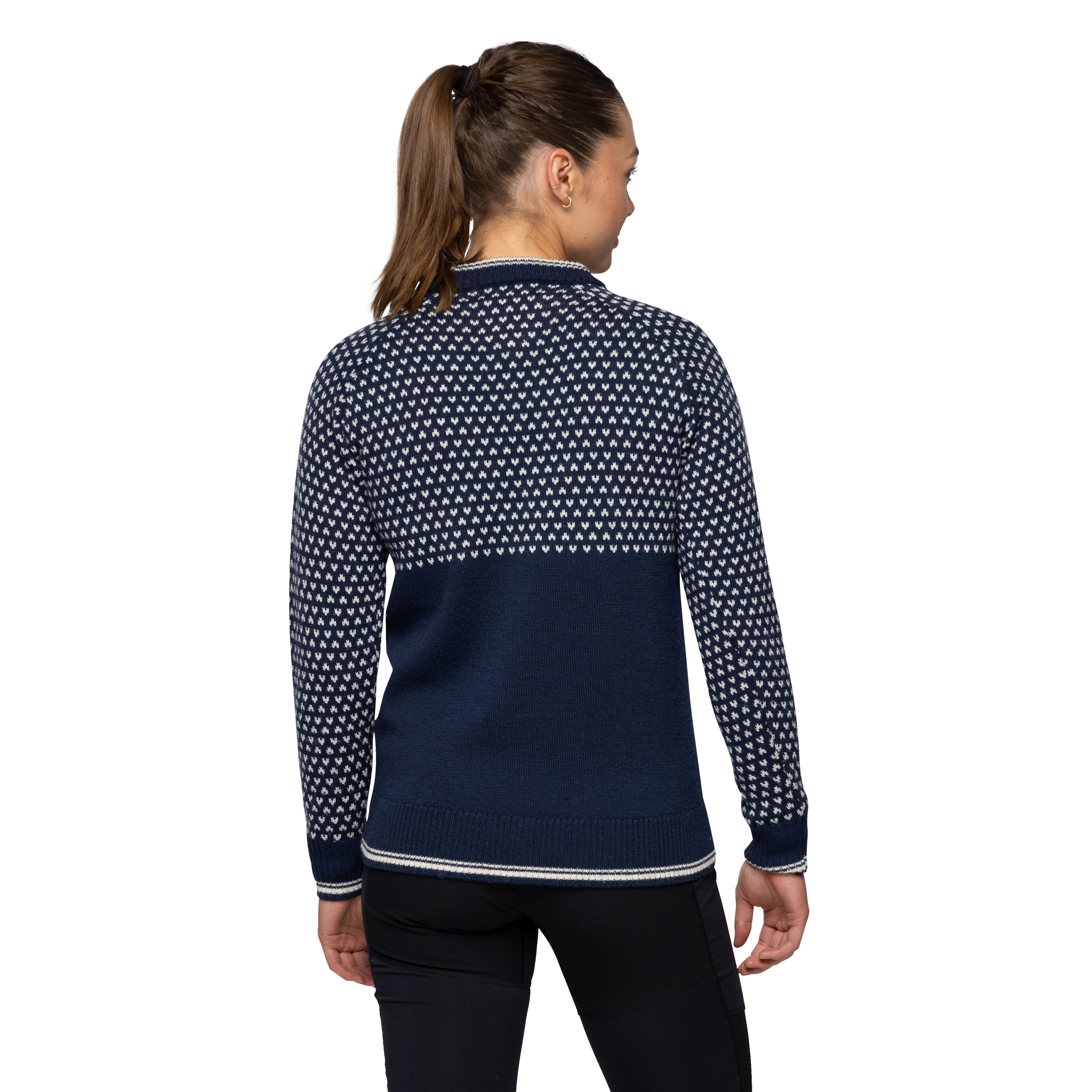 Alvdal Wool W Jumper Navy / Vanilla White