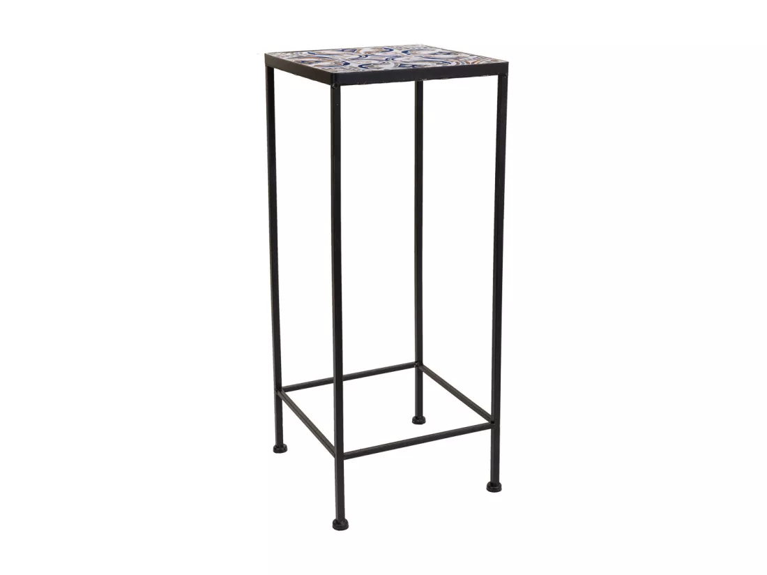 Ensemble de 3 supports de pots de fleurs en métal noir