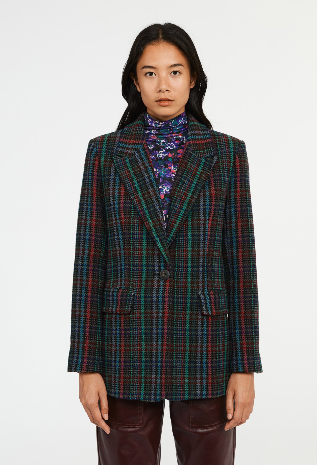 Veste &agrave; motif tartan