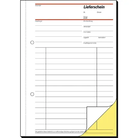 Sigel Lieferschein A5, 2 x 40 Blatt