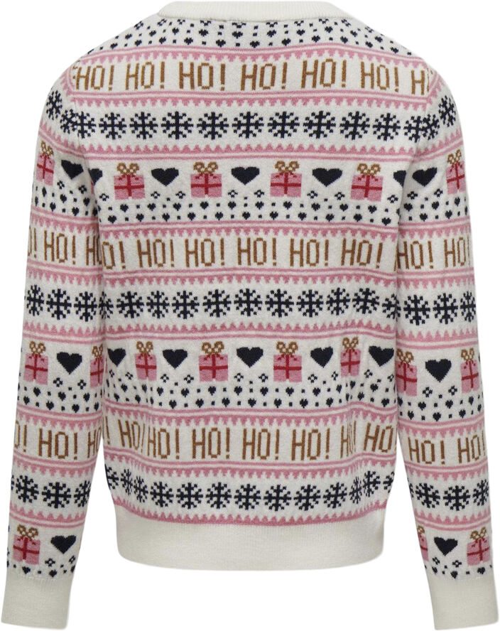 ONLY KOGXMAS PRESENT LS O-NECK BOX KNT Blå