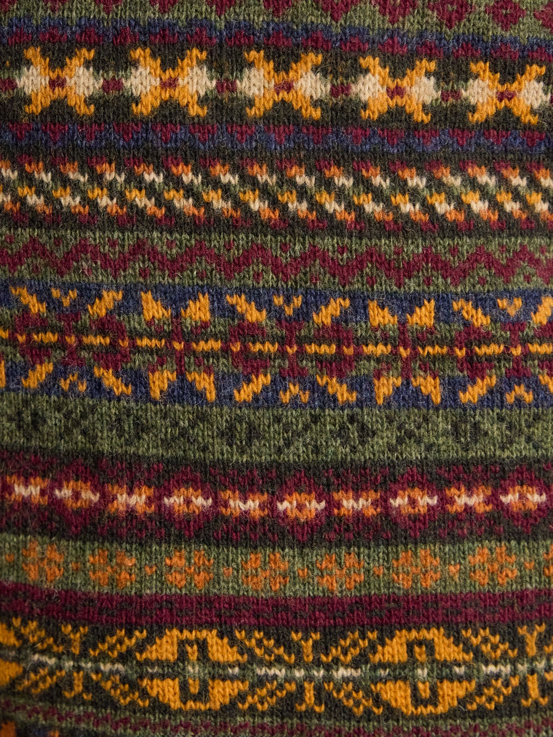 Milligan Wolrijke Kwart-Ritssluiting Fair Isle Trui