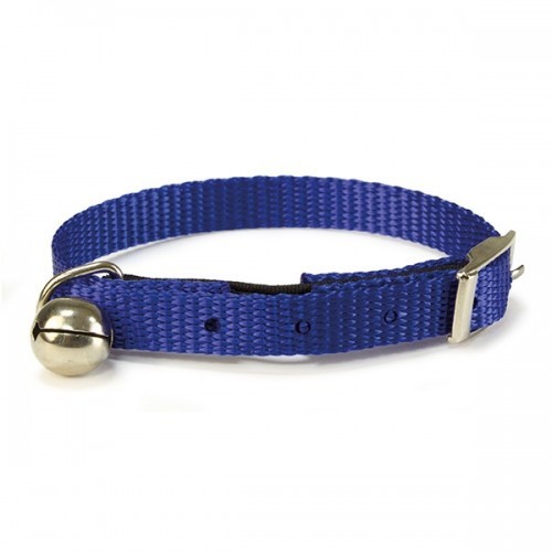 Coleira azul de náilon para gatos