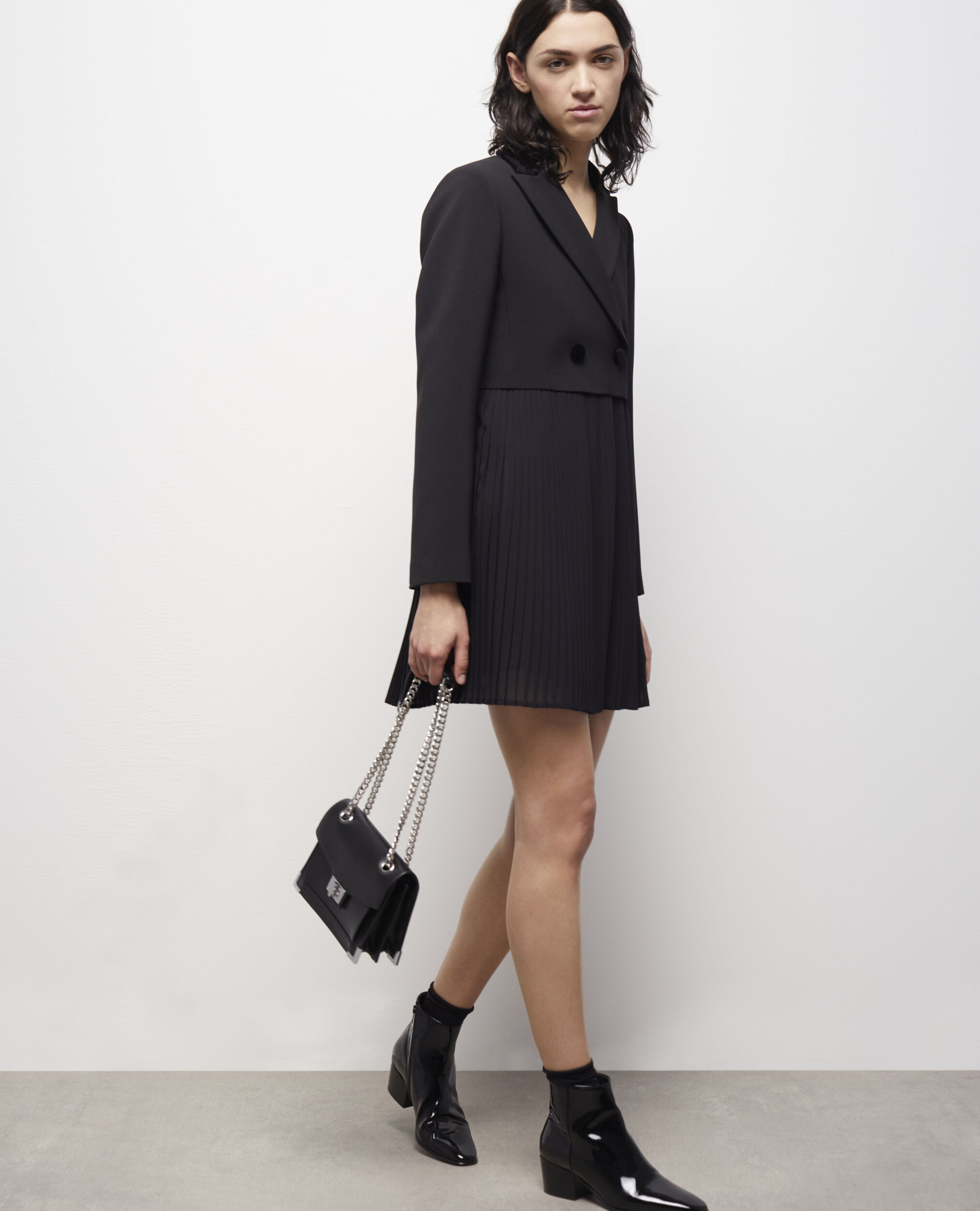 Sac Emily Chaine small en cuir noir