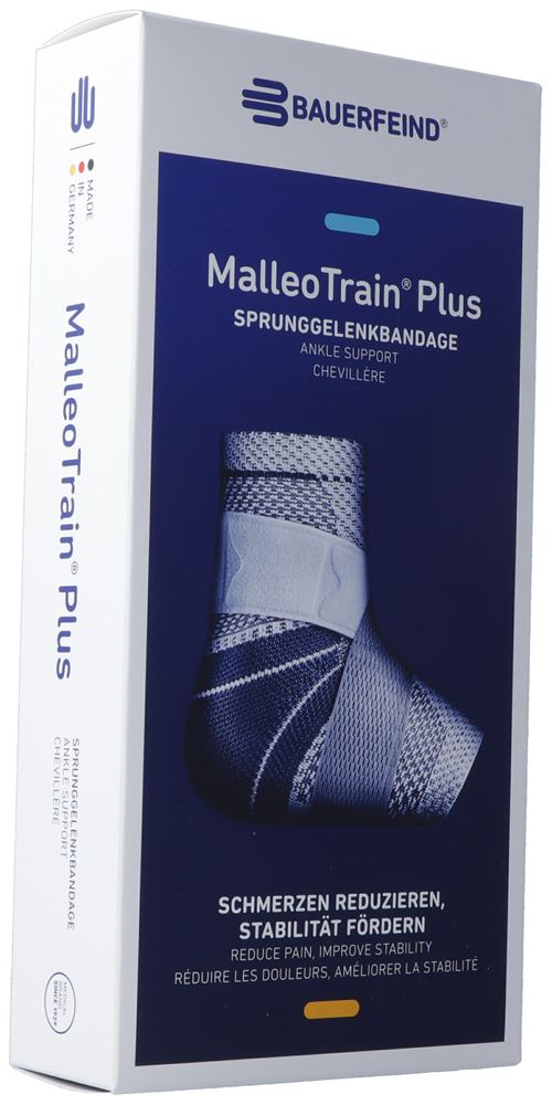 Bauerfeind MalleoTrain Plus Aktivbandage Gr3 links titan 1 Stk