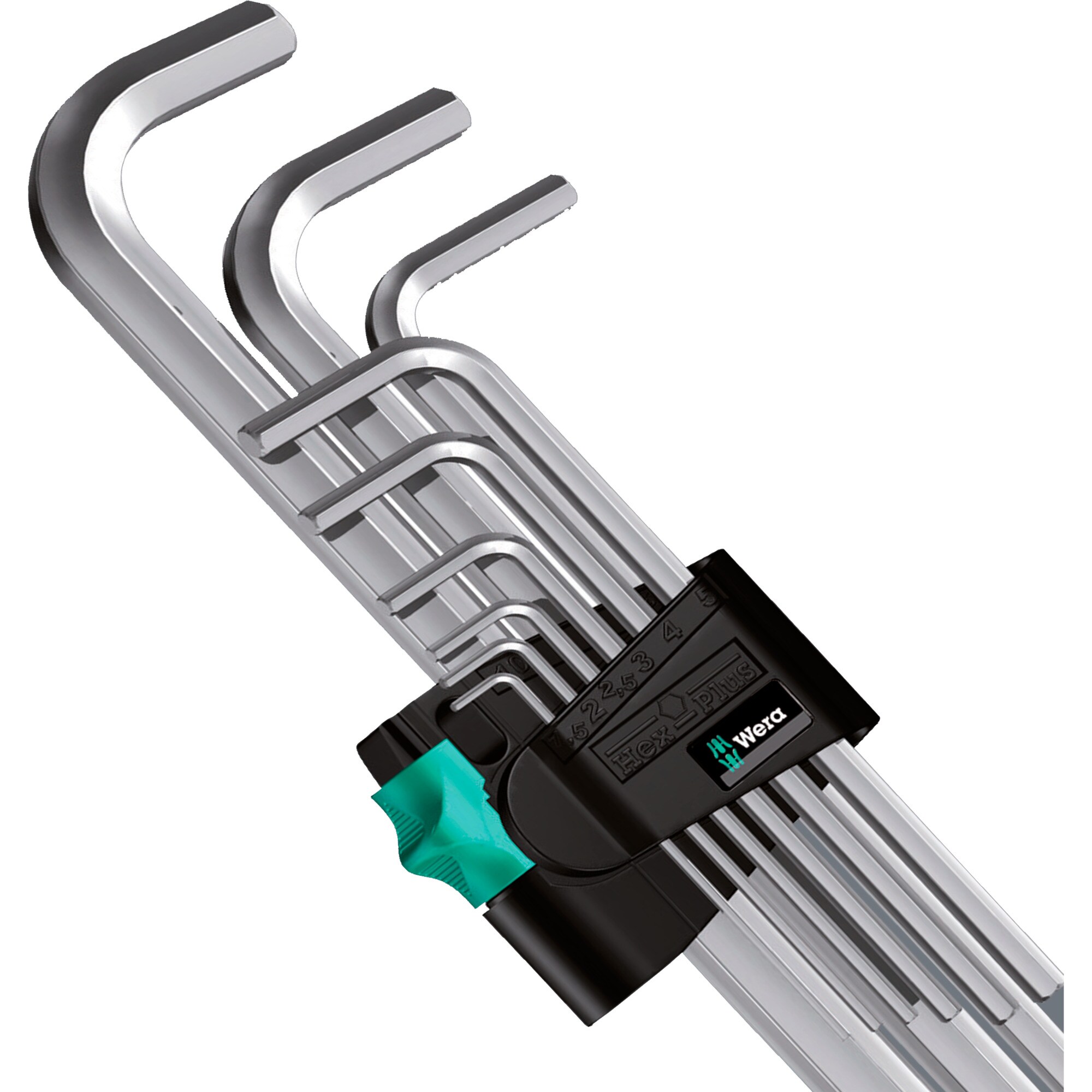 Wera Schraubendreher 950/9 Hex-Plus 2 Winkelschlüsselsatz, 9-teilig