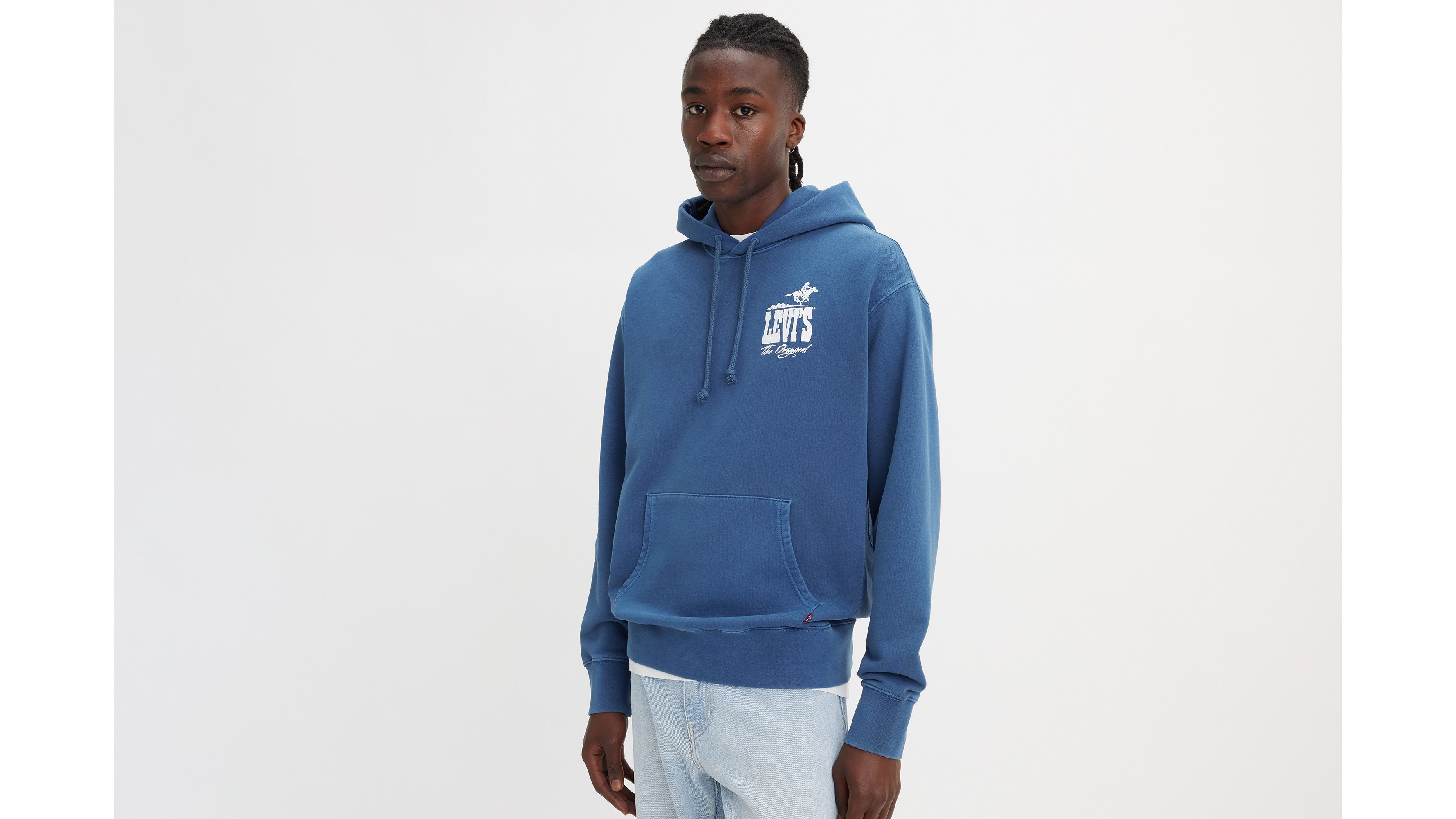 Sweat à capuche graphique Authentic - Levi Archival Garment Dye Vintage Indigo - Bleu